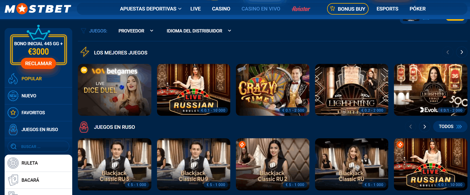 Apuestas en vivo Mostbet &mdash; in-play con latencia 2 segundos