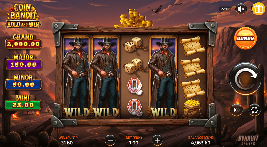 Coin Bandit Booongo Mostbet